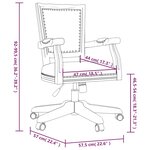 Chaise fauteuil siège de bureau informatique étude pivotante lin beige 02_0024050