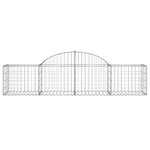 vidaXL Paniers à gabions arqués 11 Pièces 200x50x40/60 cm fer galvanisé