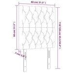 vidaXL Tête de lit à LED Gris foncé 80x7x118/128 cm Tissu