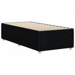 vidaXL Cadre de lit Noir 90x190 cm Tissu