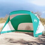 vidaXL Tente de plage vert d'eau 274x178x170/148 cm 185T polyester