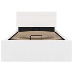 vidaXL Cadre de lit à rangement hydraulique sans matelas avec LED