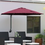 vidaXL Parasol de terrasse Bordeaux Polyester Grand Pliable