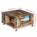 vidaXL Table basse Bois de récupération massif 70x70x35 cm