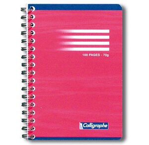 Carnet reliure intégrale 9x14 cm 100p Q.5x5 70g CALLIGRAPHE