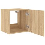 vidaXL Meubles TV muraux lumières LED 2 Pièces chêne sonoma 40 5x35x40 cm