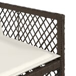 vidaXL Ensemble à manger de jardin 5 Pièces et coussins marron poly rotin