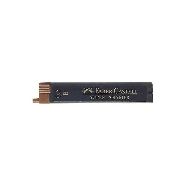 boite de 12 mines pour porte-mine 0,5 mm Super-Polymer 9065 S- dureté B FABER-CASTELL