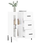 vidaXL Buffet Blanc brillant 69 5x34x90 cm Bois d'ingénierie