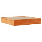 vidaXL Cadre de lit et tête de lit cire marron 180x200 cm bois de pin