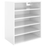 vidaXL Armoire à chaussures Blanc brillant 60x35x70 cm Aggloméré