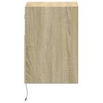 vidaXL Meubles TV muraux lumières LED 2 Pièces chêne sonoma 41x31x45 cm