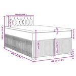 vidaXL Sommier à lattes de lit avec matelas Crème 120x200 cm Tissu