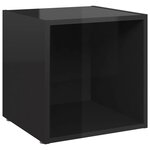 vidaXL Meubles TV 4 Pièces noir brillant 37x35x37 cm bois d’ingénierie
