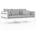 vidaXL Lit de jour sans matelas blanc bois de pin massif 90x190 cm