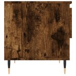 vidaXL Table basse chêne fumé 50x46x50 cm bois d'ingénierie