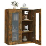 vidaXL Armoire murale suspendue Chêne fumé 69 5x34x90 cm