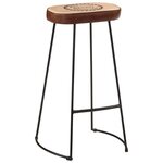 vidaXL Tabourets de bar lot de 2 marron foncé 44x37 5x78 cm