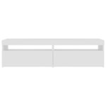 vidaXL Meubles TV 2 Pièces avec lumières LED Blanc brillant 75x35x40 cm