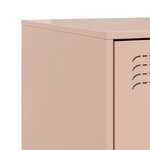 vidaXL Tables de chevet 2 Pièces rose 34 5x39x44 cm acier