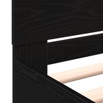 vidaXL Cadre de Lit avec Tête de Lit Chêne Noir 180x200 cm Bois Reconstitué
