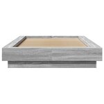 vidaXL Cadre de lit avec lumières LED sonoma gris 100x200 cm