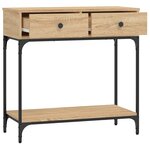 vidaXL Table console chêne sonoma 75x34 5x75 cm bois d'ingénierie