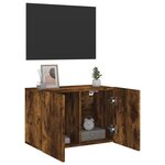 vidaXL Meuble TV mural chêne fumé 60x30x41 cm