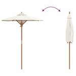 vidaXL Parasol de jardin Crème 150x210 cm Bambou