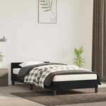 vidaXL Cadre de lit et tête de lit sans matelas noir 90x200 cm velours