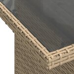 vidaXL Salon de jardin avec coussins 5 Pièces beige résine tressée