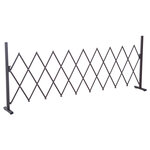 Barrière extensible rétractable barrière de sécurité 250L x 31l x 104H cm alu métal chocolat
