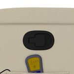 vidaXL Fauteuil inclinable de massage Crème Similicuir