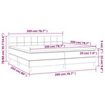 vidaXL Sommier à lattes de lit et matelas Bleu foncé 200x200cm Velours