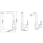 SCHÜTTE Mitigeur d'évier avec bec rétractable LONDON Graphite mat