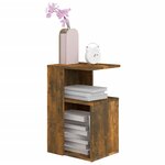 vidaXL Table d'appoint Chêne fumé 36x30x56 cm Bois d'ingénierie