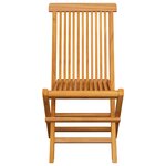 vidaXL Chaises de jardin avec coussins vert vif lot de 8 Teck massif
