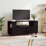 vidaXL Meuble TV noir 102x34 5x43 cm bois d'ingénierie