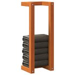 vidaXL Porte-serviette marron cire 23x18x60 cm bois de pin massif