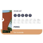 Perel Voile d'ombrage  hydrofuge  4 x 3 m  160 g/m²  polyester  rectangulaire  brun rougeâtre