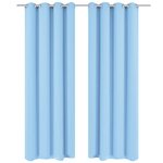 vidaXL Rideau occultant avec œillets métalliques 270 x 245 cm Turquoise