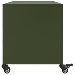 vidaXL Meuble TV vert olive 68x39x43 5 cm acier laminé à froid
