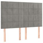 vidaXL Sommier à lattes de lit matelas et LED Gris clair 140x200 cm