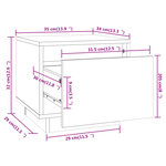 vidaXL Tables de chevet 2 Pièces Noir 35x34x32 cm Bois de pin solide