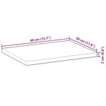 vidaXL Étagère flottante 40x30x2 cm bois d'acacia massif non traité