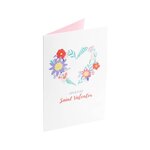 Carte saint-valentin - couronne de fleurs - draeger paris