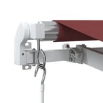 vidaXL Auvent manuel rétractable avec LED bordeaux 600x300 cm