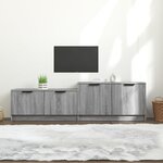 vidaXL Meuble TV Sonoma gris 158 5x36x45 cm Bois d'ingénierie