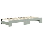 vidaXL Lit de jour avec gigogne et tiroirs sans matelas 80x200 cm