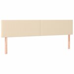 vidaXL Sommier à lattes de lit matelas et LED crème 120x190 cm tissu